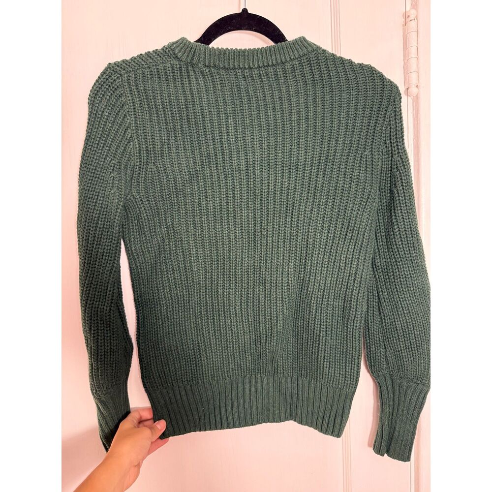 J Crew Green Chunky Sweater